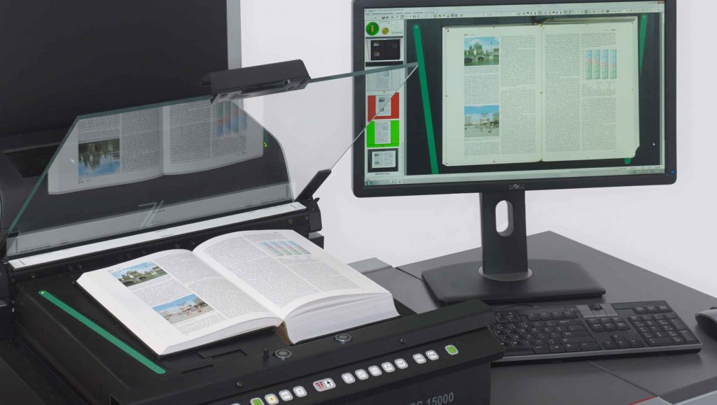 Fujifilm DMS digitising large bound documents using Zeutschel OS 16000 book scanner to preserve Western Australia’s archival records