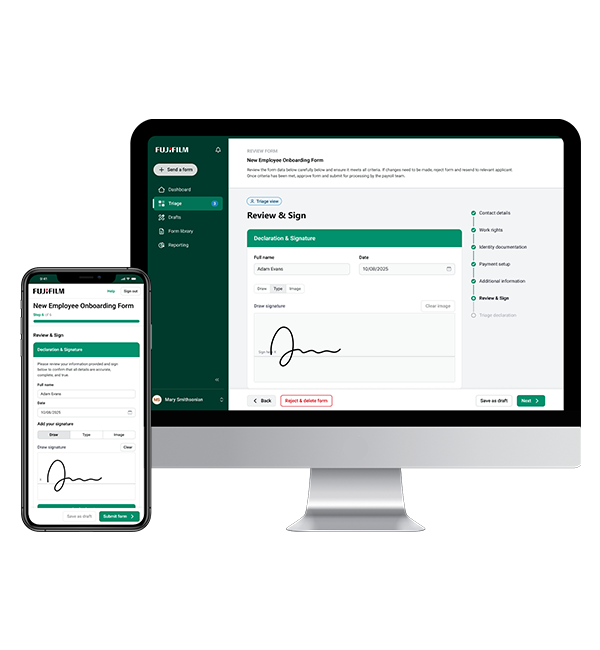 Transition paper and PDF forms to digital workflows | Fujifilm DMS